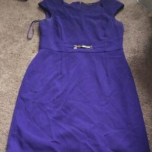 Sheath wear to work Purple Dress
